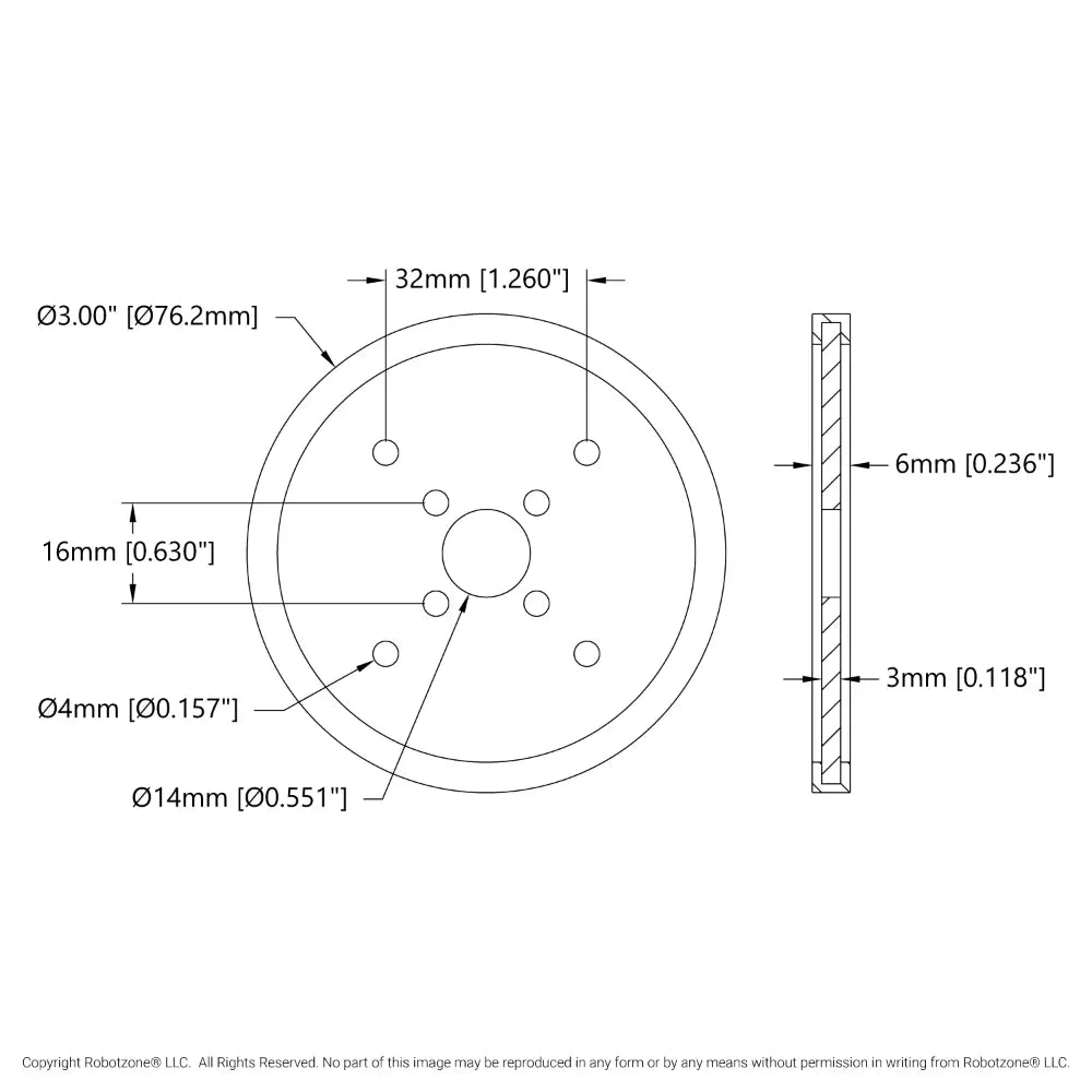 ServoCity 3inch アクリルディスクホイール ホワイト (2個)
