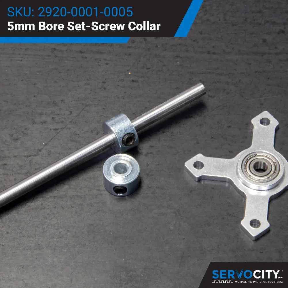 ServoCity 2920シリーズ スチールセットスクリューカラー 内径 5mm (2個)