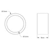 ServoCity スチール製スペーサ、内径12mm、外径15mm、長さ8mm (4個)