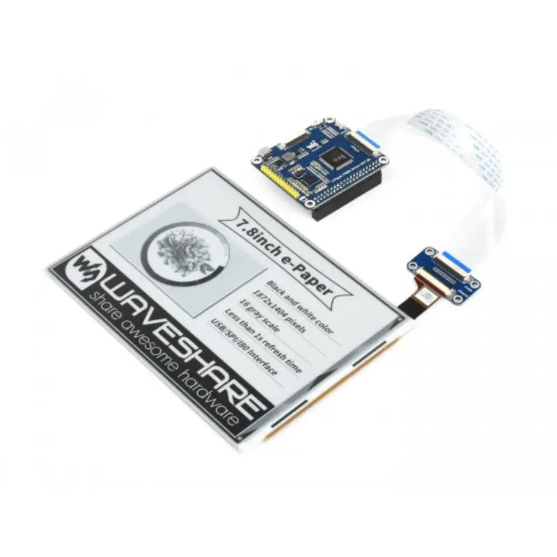 Waveshare 1872x1404、7.8 inch E-InkディスプレイHAT (Raspberry Pi用)