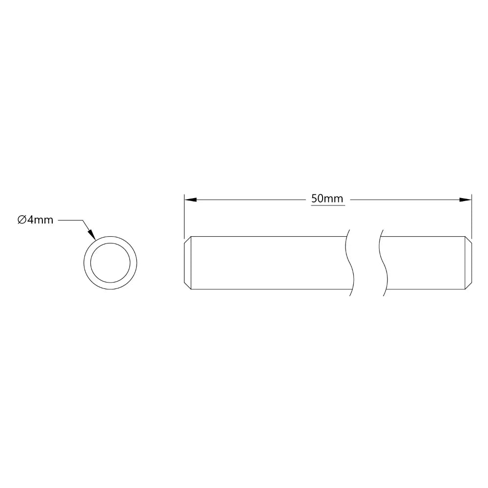 ServoCity 4mm シャフト (ステンレススチール、長さ 50mm)