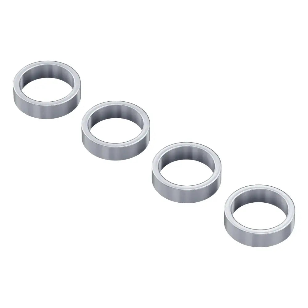 ServoCity 12mm ID スチールスペーサー (外径 15mm、長さ 4mm) - 4 パック