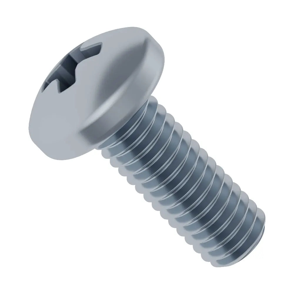 ServoCity M3 x 0.5mm 亜鉛メッキ なべ頭ネジ (長さ 8mm) - 6 個パック