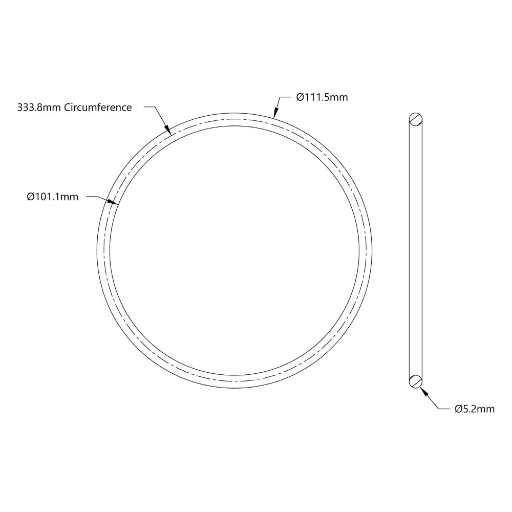 ServoCity 3405 シリーズ 丸ベルト (コード径 5mm、円周 334mm)