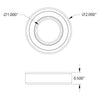 ServoCity 内径25.4mm フランジなしボールベアリング (外径 50.8mm、厚さ 12.7mm)