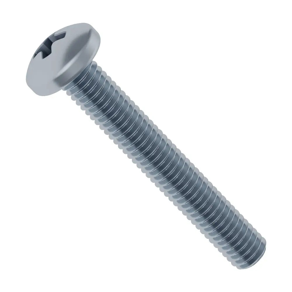 ServoCity M3 x 0.5mm 亜鉛メッキ なべ頭ネジ (長さ 20mm) - 6 個パック