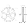 ServoCity 3602シリーズ プレスフィット ホイール (3mm D形ボア 直径70mm) - 2個