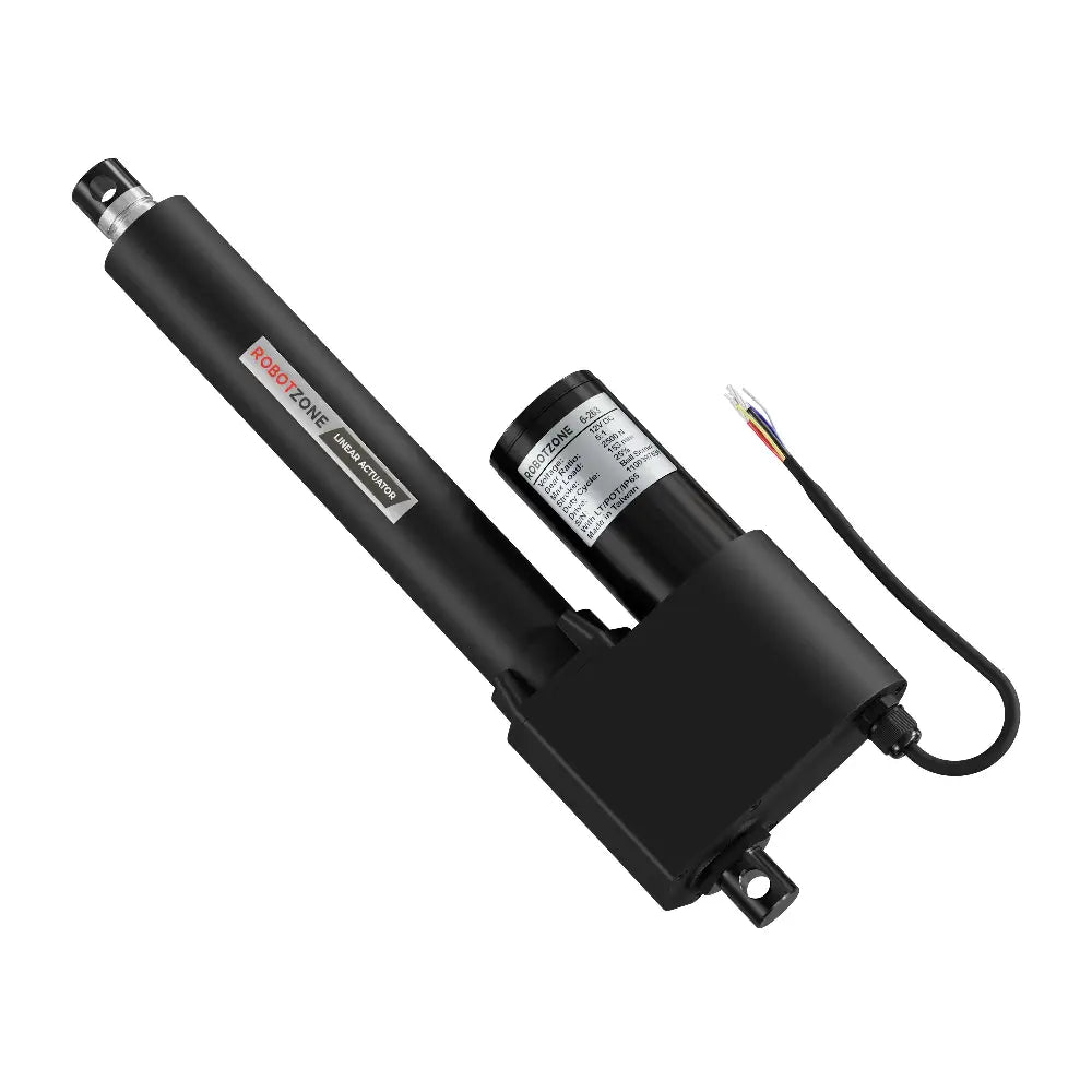 ServoCity 12V スーパーデューティ リニアアクチュエータ (推力 560 lb、速度 2.6 inch/sec、ストローク 6 inch)