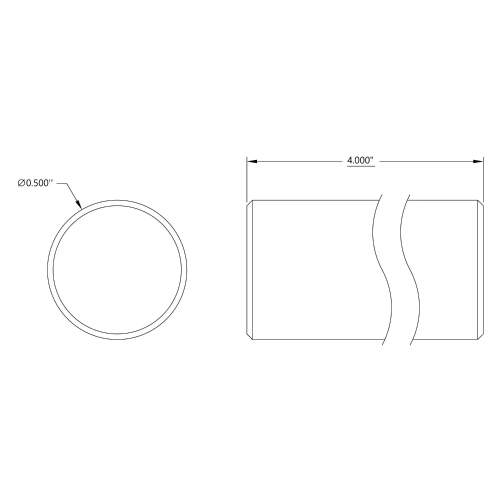 ServoCity 1/2 Inch (12.7mm) 径シャフト (ステンレス鋼製 長さ4 Inch (101mm))