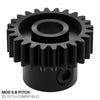 ServoCity 2303 シリーズ スチール、MOD 0.8 ピニオン ギア (1/4 インチ ラウンド ボア、24 歯)