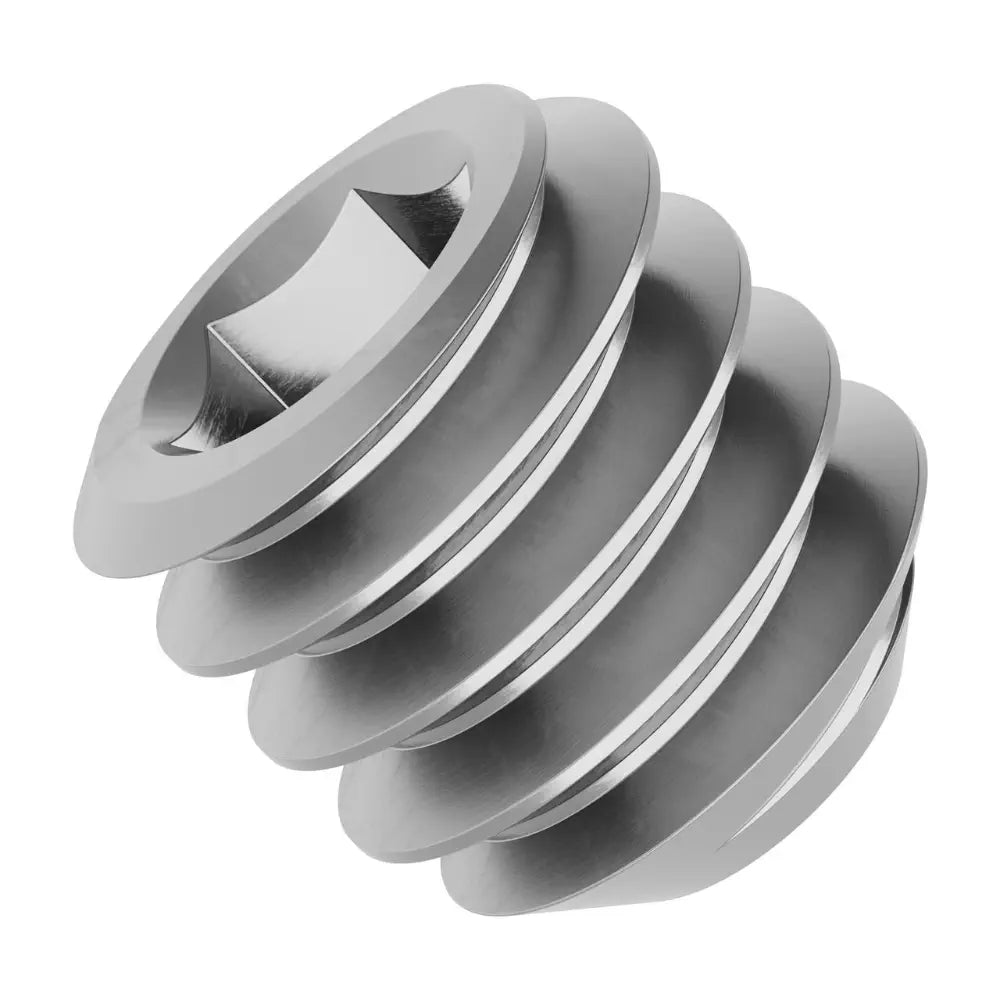 ServoCity 1/4"-20 ステンレススチール カップポイント セットスクリュー (長さ 0.250") - 6 パック