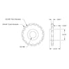 ServoCity 15 歯プレスフィット スプロケット (0.1227 インチ ピッチ、0.1875 インチ ボア)