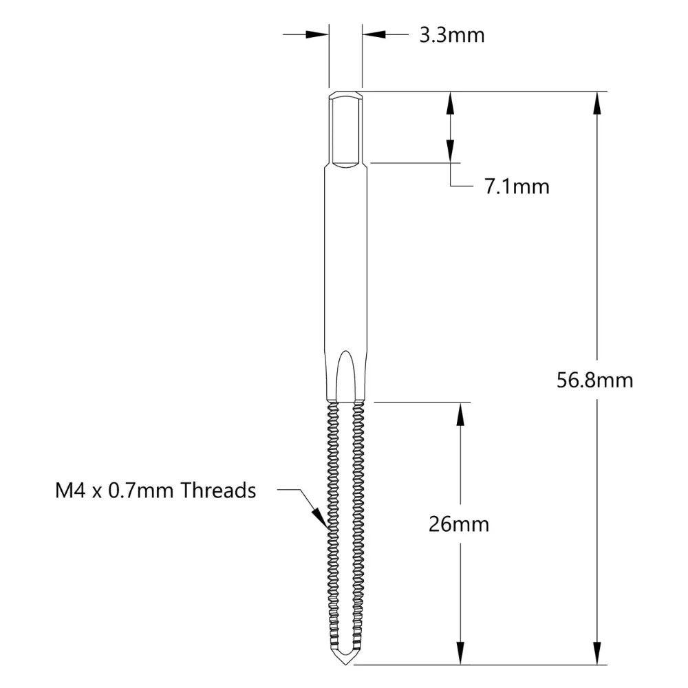 ServoCity M4 x 0.7mm ねじ切りタップ
