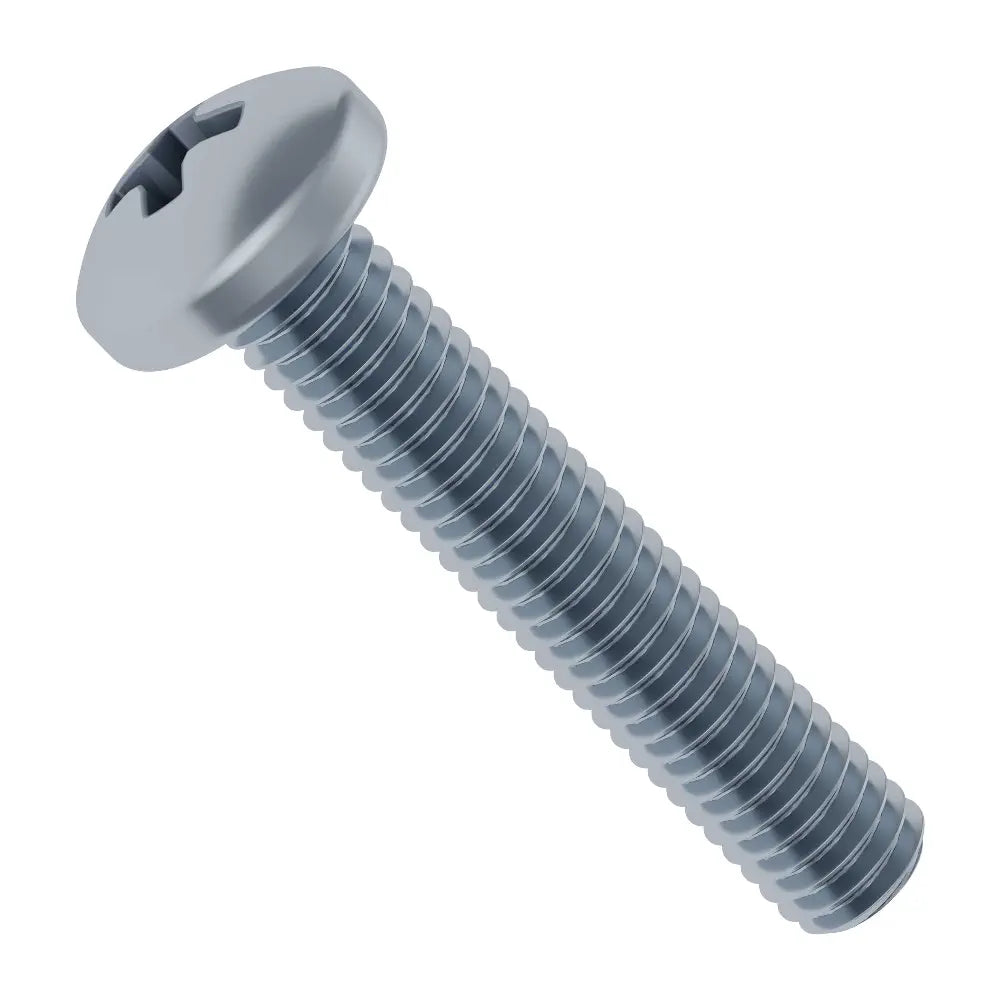 ServoCity M3 x 0.5mm 亜鉛メッキ なべ頭ネジ (長さ 16mm) - 6 個パック