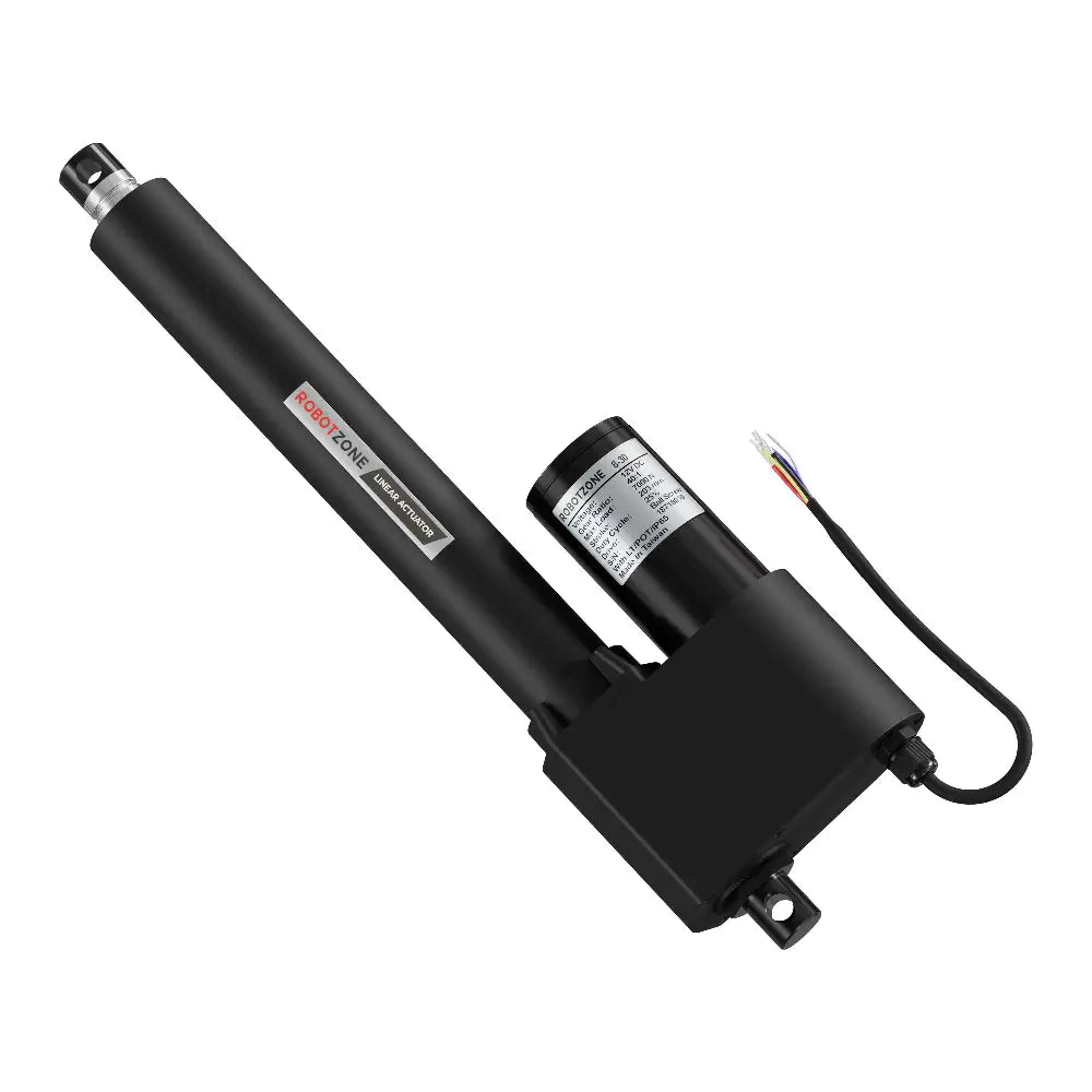 ServoCity 12V スーパーデューティリニアアクチュエータ (推力 712Kg、速度 7.6mm/s、ストローク 203.2mm)
