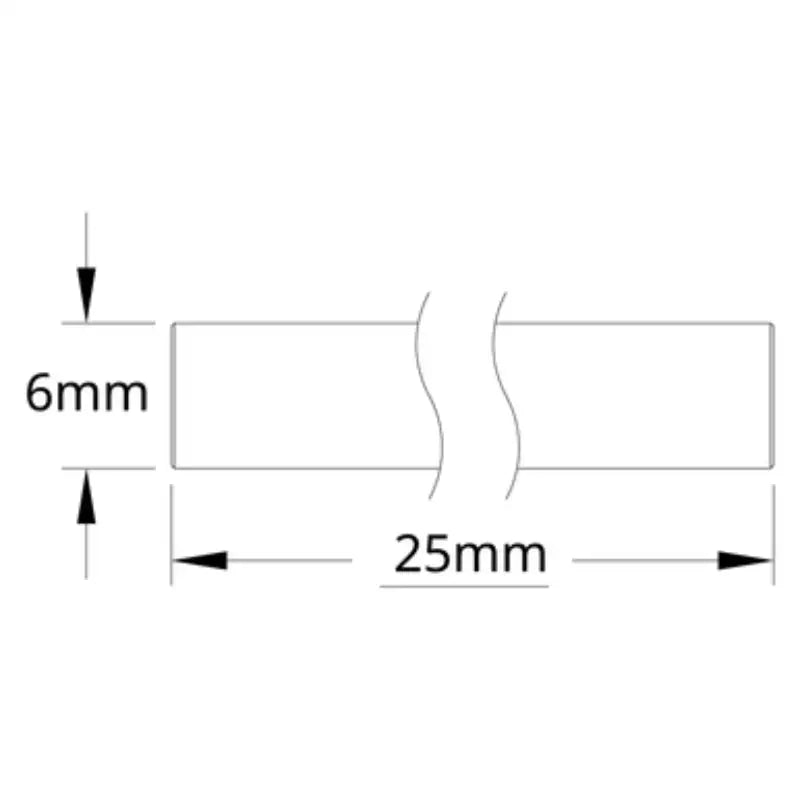 ServoCity 6mm シャフト (ステンレススチール、長さ 25mm)