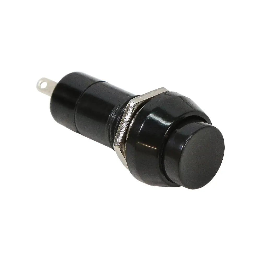 ServoCity ラッチング SPST 丸型プッシュ ボタン スイッチ (ブラック)