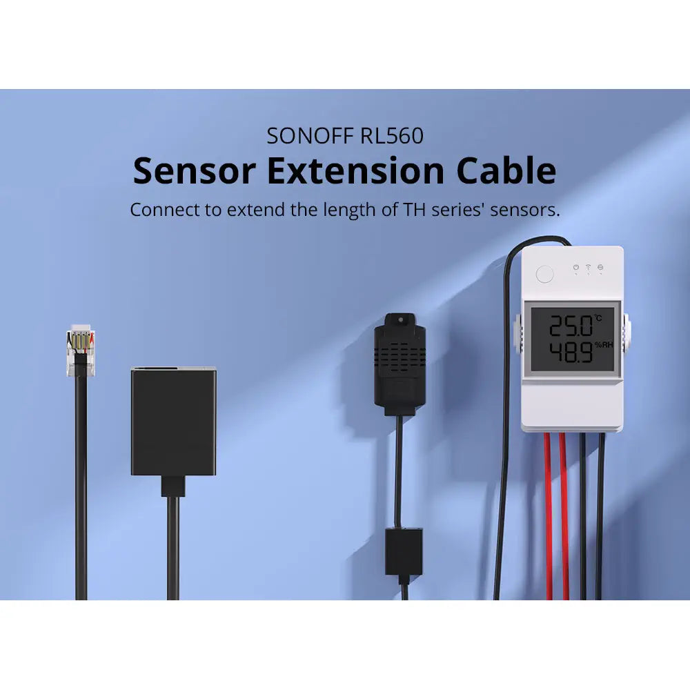 SONOFF RL560 センサ延長ケーブル (5M、RJ9 4P4C センサ用)