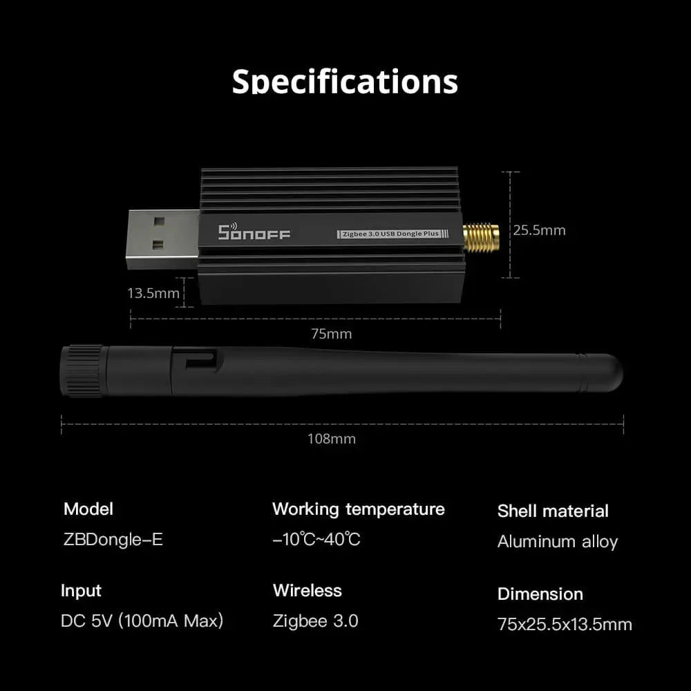 iTead Studio Zigbee 3.0 USBドングルプラス – ZBDongle-E