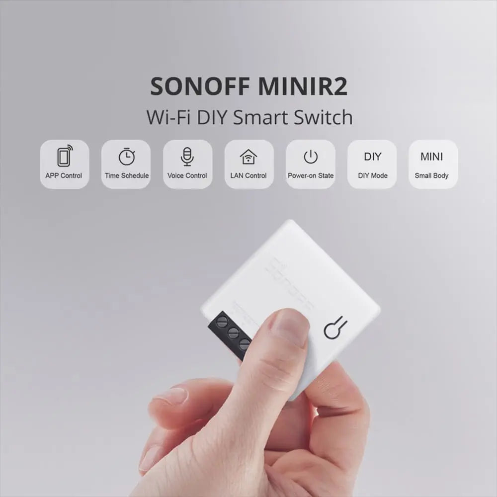SONOFF MINIR2 – 2ウェイ スマートスイッチ (MINIアップグレード) (1個)