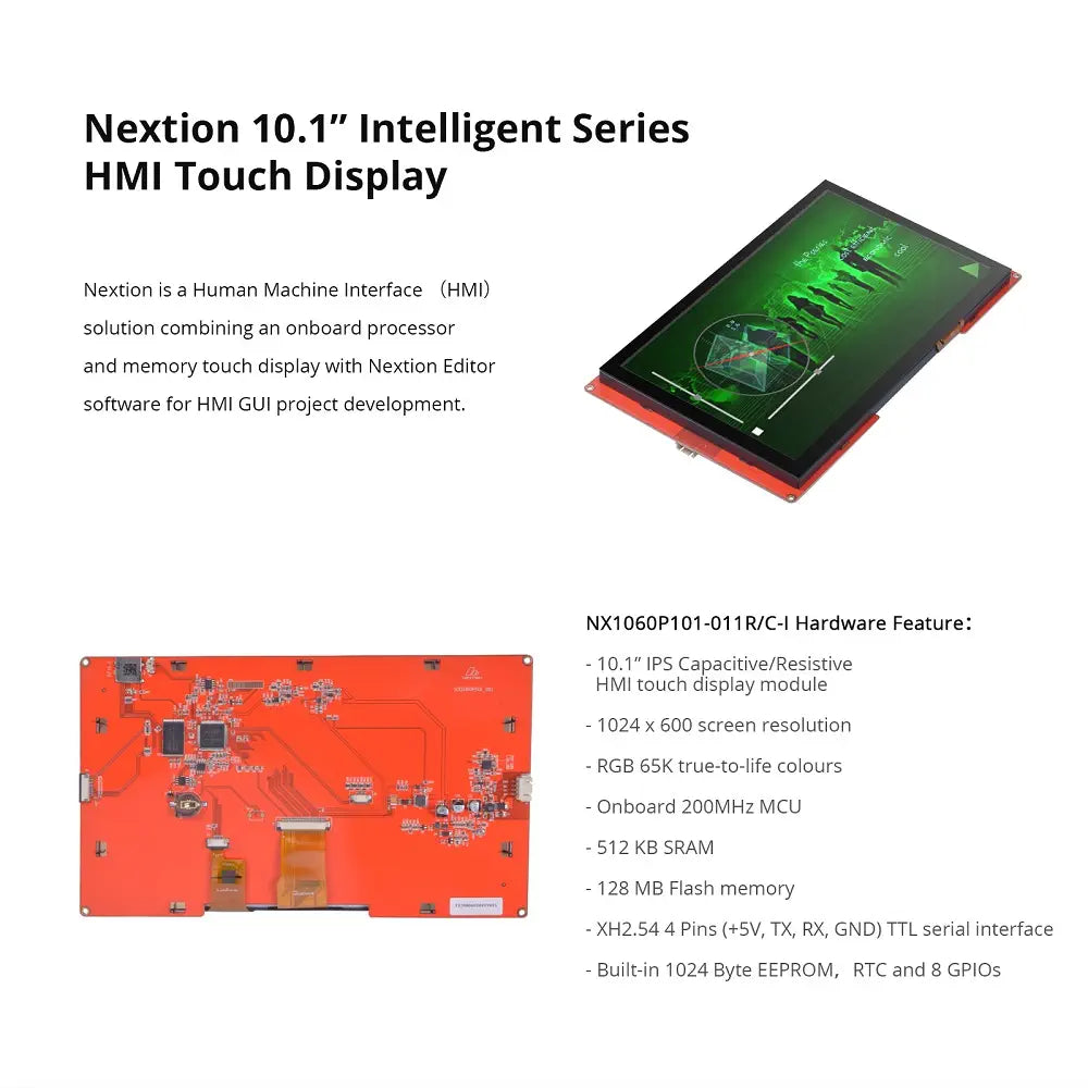 Nextion 10.1 inch インテリジェントシリーズ HMIタッチディスプレイ (NX1060P101-C)