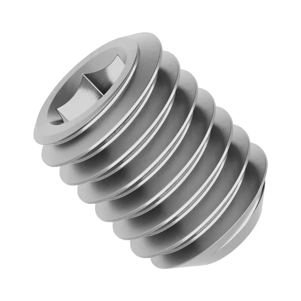 ServoCity 10-32 ステンレススチール製カップポイント止めネジ (長さ 6.35mm) - 6個パック