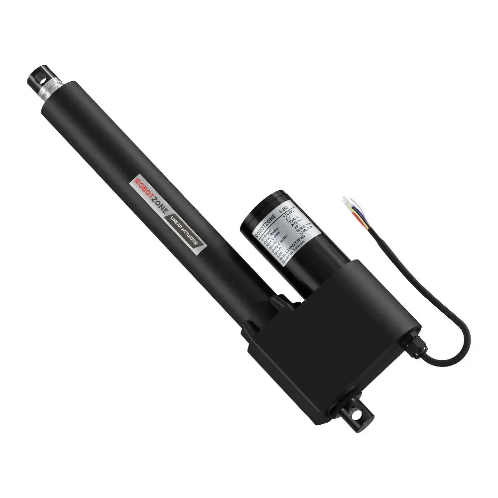 ServoCity 12V スーパーデューティリニアアクチュエータ (推力 254Kg、速度 66.8mm/s、ストローク 203.2mm)