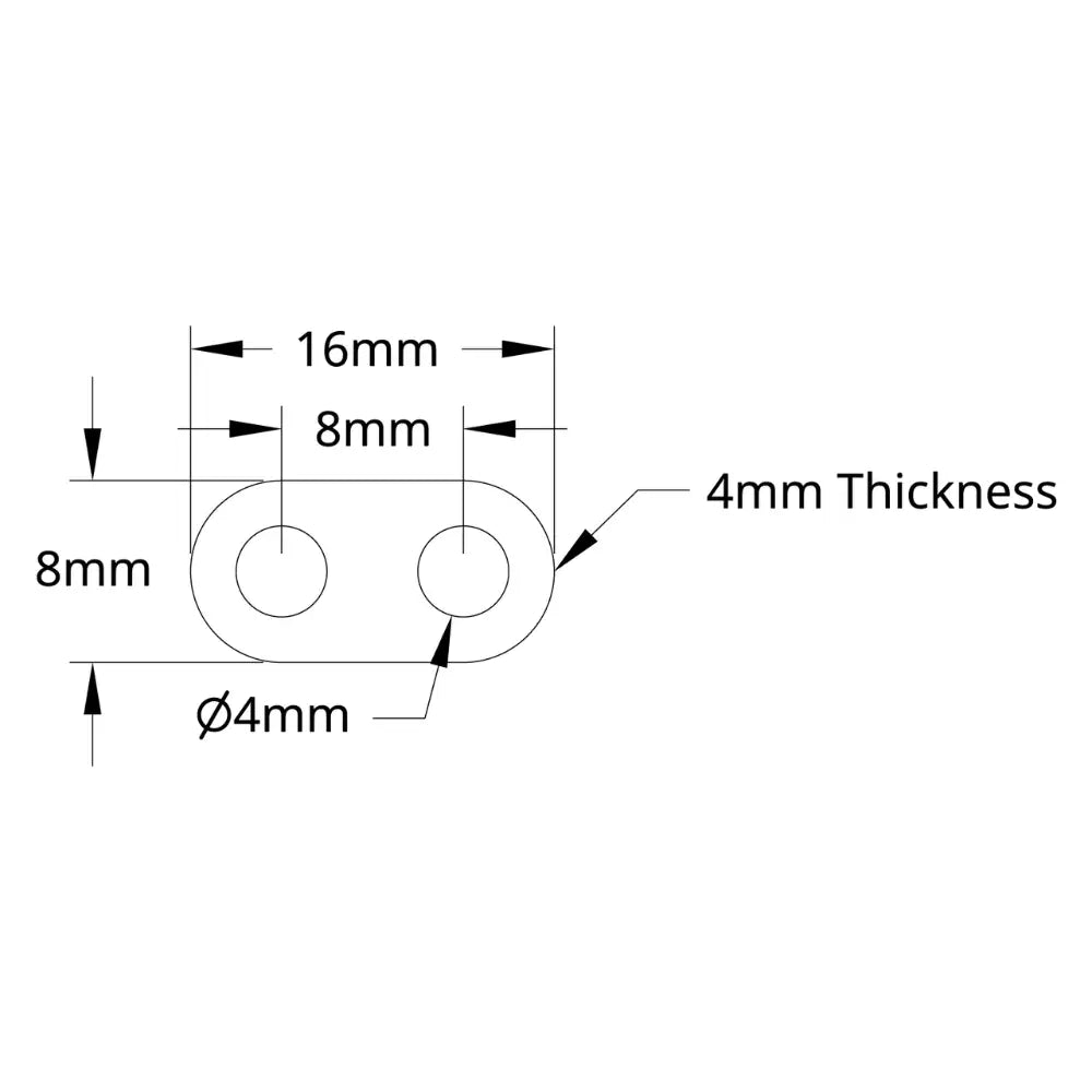ServoCity 1102シリーズ フラットビーム (2穴 長さ16mm) - 2個