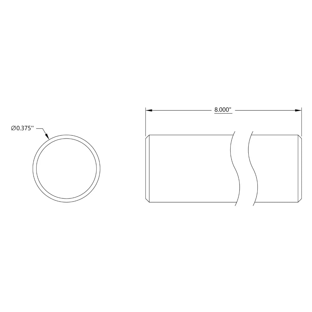 ServoCity 3/8 inch (0.9cm) シャフト (ステンレススチール製 長さ8 inch (20cm))