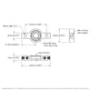 8mm REX™ボア 2サイド 1ポスト ピローブロック (幅43mm)