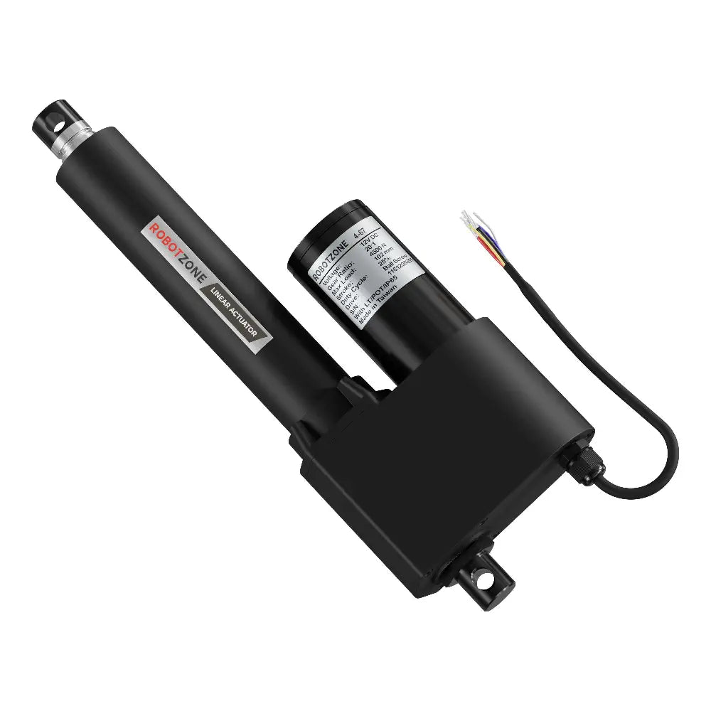 ServoCity 12V スーパーデューティリニアアクチュエータ (推力 458Kg、速度 17.8mm/s、ストローク 101.6mm)