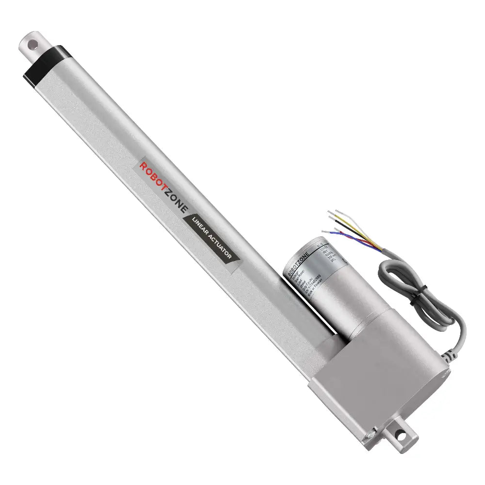 ServoCity 12V ヘビーデューティリニア アクチュエータ (推力 102Kg、速度 7.6mm/s、ストローク 254mm)