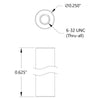 ServoCity 6-32 UNCスタンドオフ (外径 6.35mm、長さ 15.875mm) - 4個パック