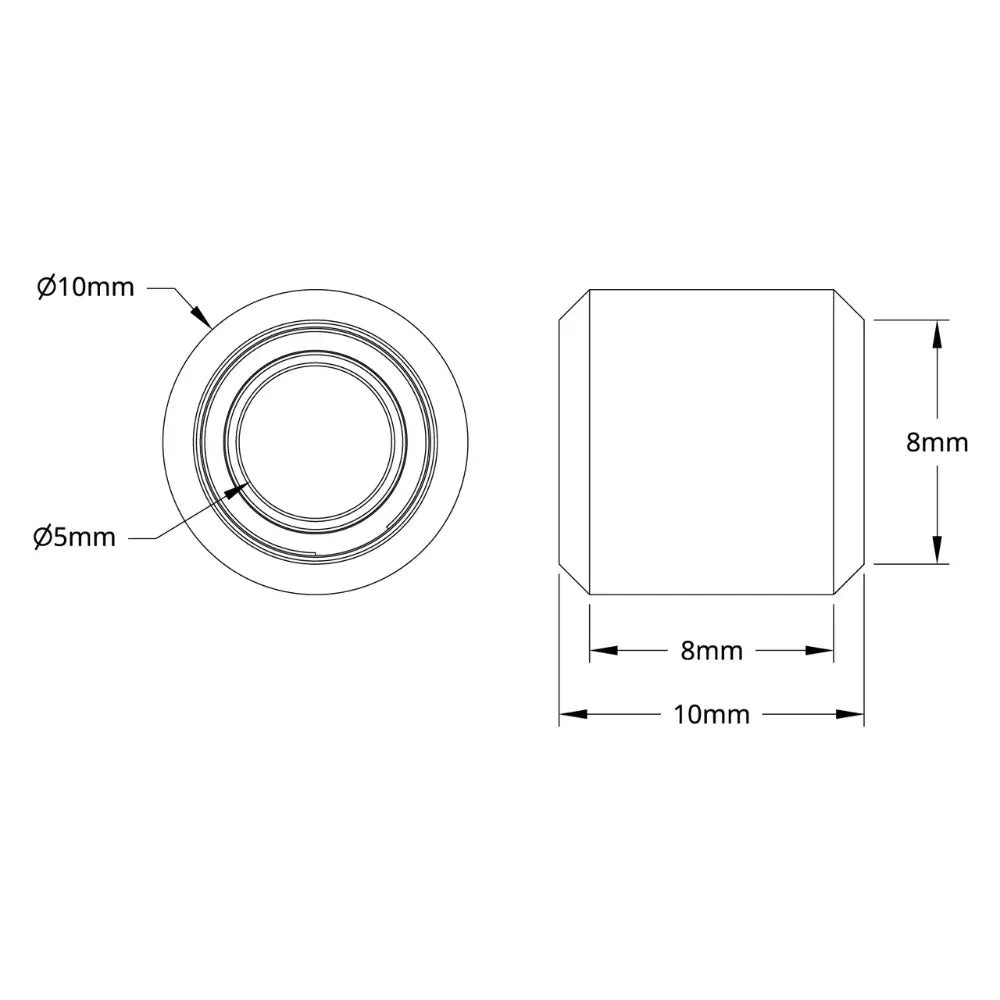 ServoCity 3600シリーズ Vホイール (内径 5mm、外径 10mm、幅 10mm) - 2個パック