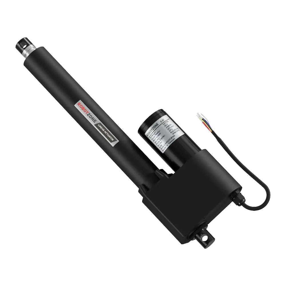 ServoCity 12V スーパーデューティリニアアクチュエータ (推力 458Kg、速度 17.8mm/s、ストローク 203.2mm)