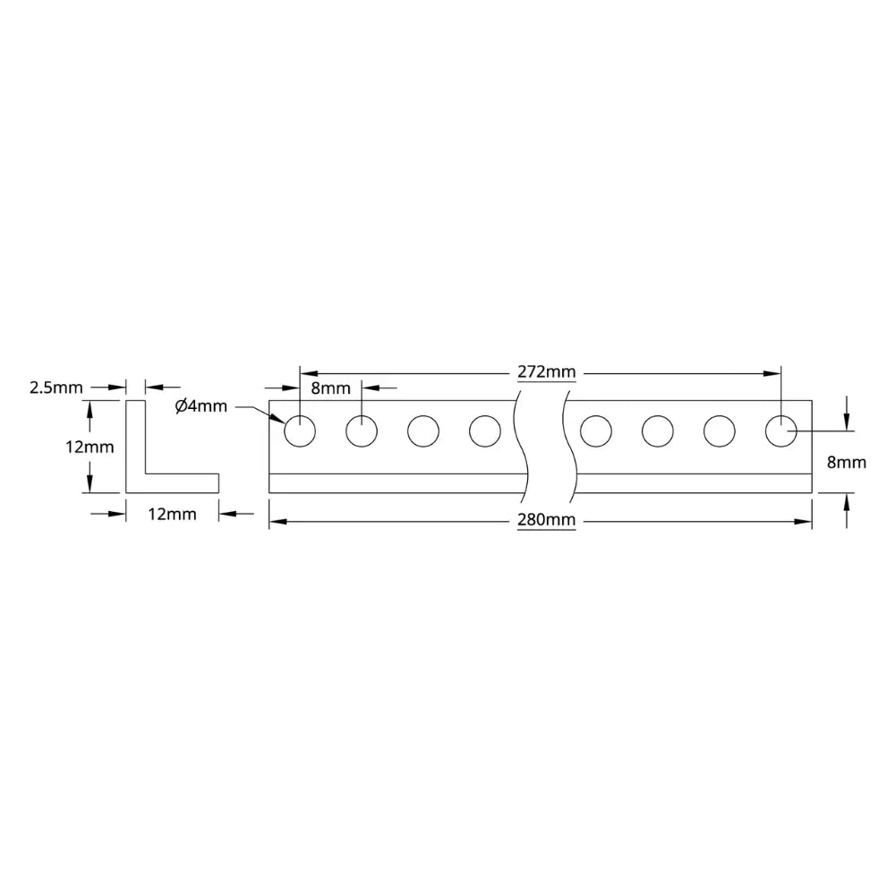 ServoCity 1103シリーズ Lビーム (35穴、長さ 280mm) - 2個パック