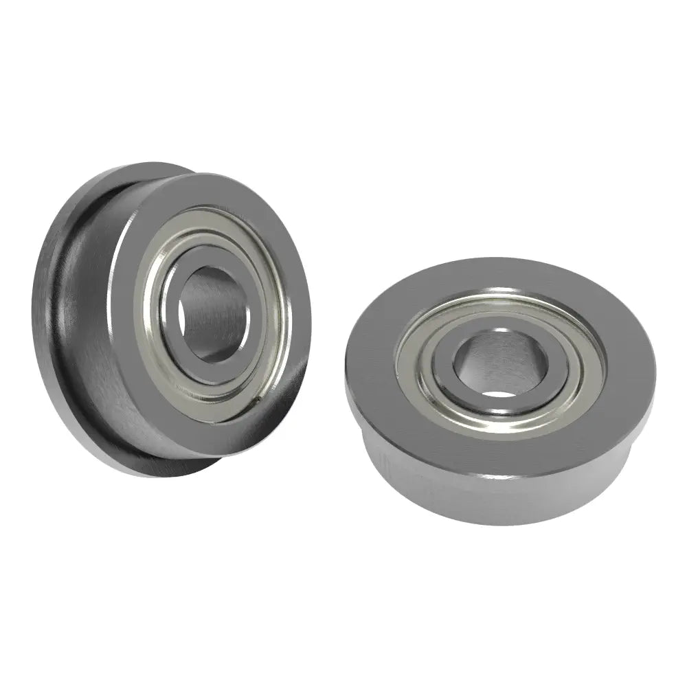 ServoCity 4mm ID フランジ付きボールベアリング (外径 12mm、厚さ 3.5mm) - 2 個パック