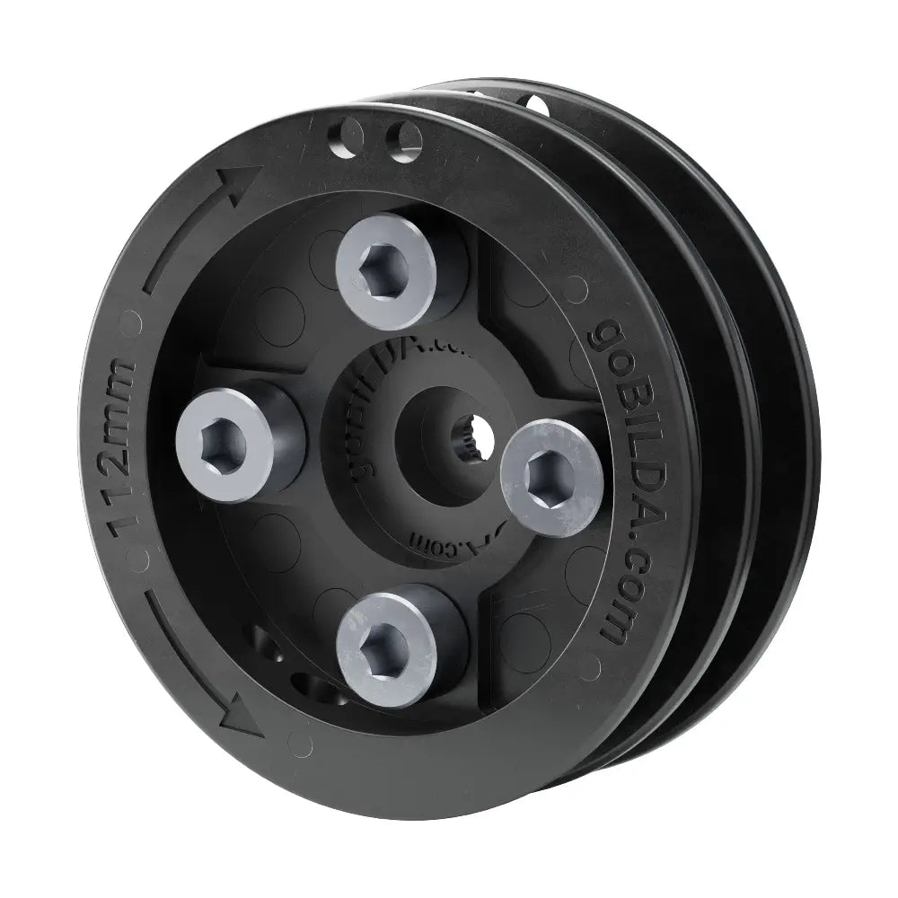 ServoCity 3410シリーズ サーボマウント Winchプーリ (25Tスプライン デュアルスプール 円周112mm)