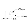 ServoCity 1500 シリーズ プラスチック スペーサー (内径 3mm x 外径 5mm、厚さ 1mm) - 12 個パック