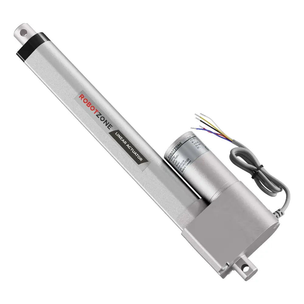 ServoCity 12V ヘビーデューティー リニア アクチュエータ (推力 225 ポンド、速度 0.3 インチ/秒、ストローク 8 インチ)
