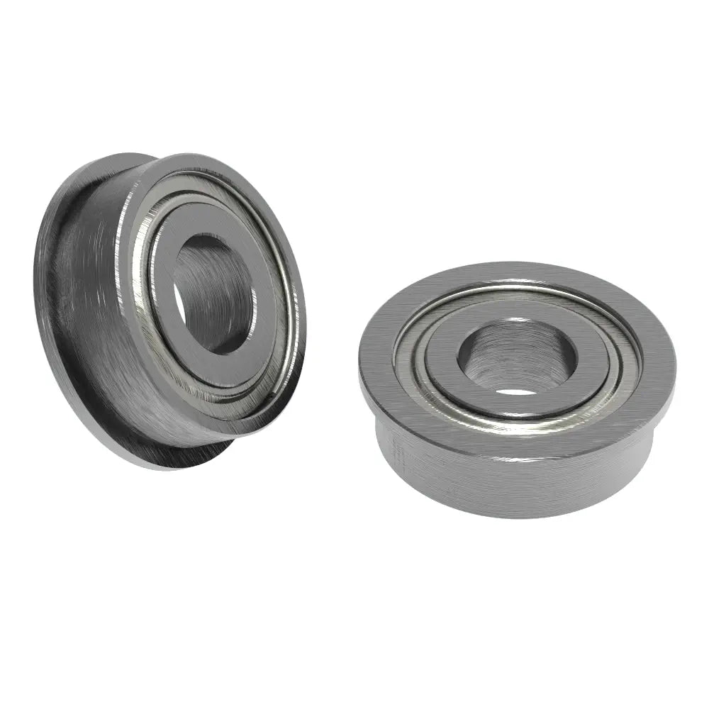 ServoCity 5mm ID フランジ付きボールベアリング (外径 12mm、厚さ 4mm) - 2 個パック