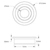ServoCity 5mm ID フランジ付きボールベアリング (外径 12mm、厚さ 4mm) - 2 個パック