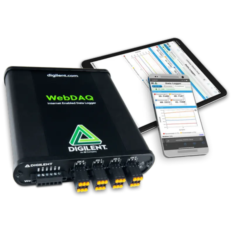 WebDAQ 504 インターネット対応振動/加速度データロガー (Digilent Build)