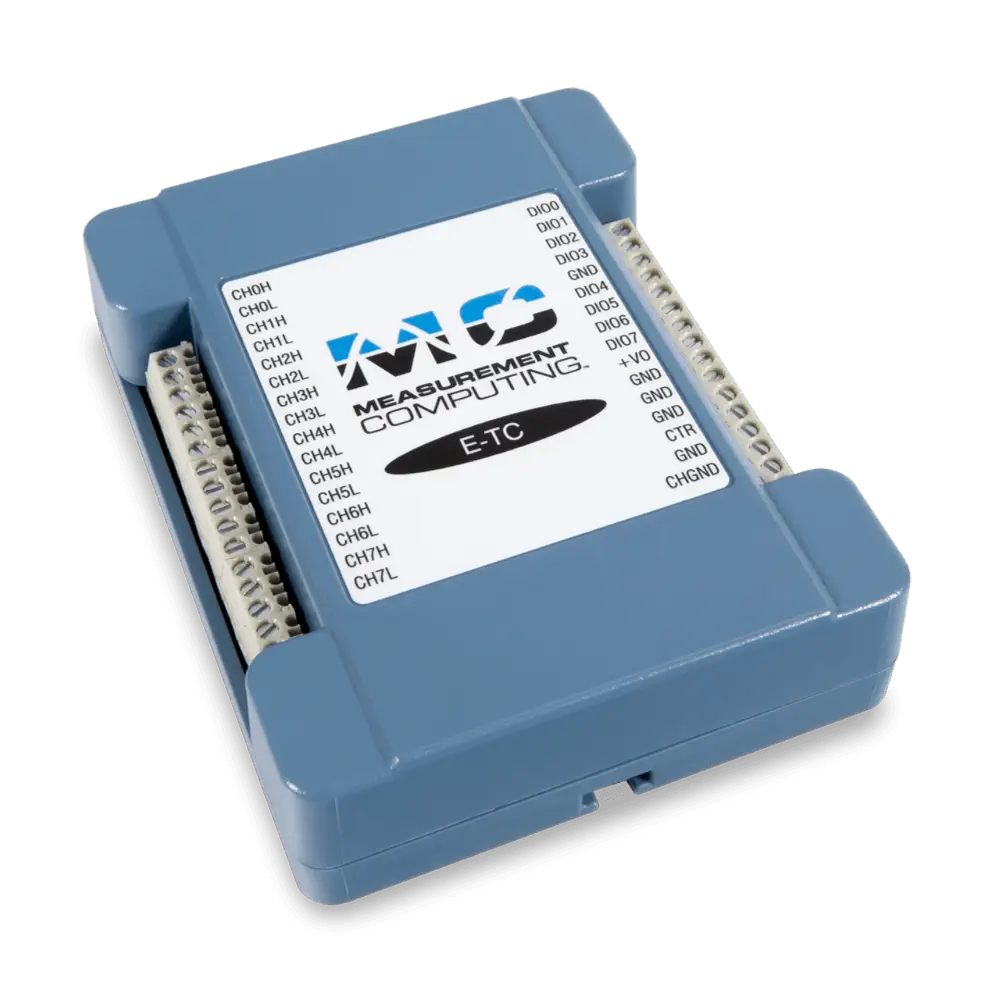 Digilent MCC E-TC：熱電対測定イーサネットDAQデバイス