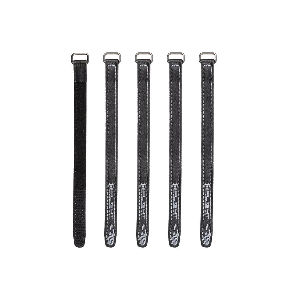 iFlight マイクロファイバ PUレザーバッテリストラップ - 10 x 100mm 黒色