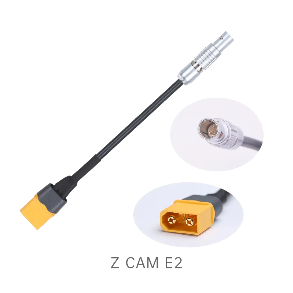 iFlight Taurus X8 XT60H-オス～Z CAM E2-M4 電源ケーブル (2穴)