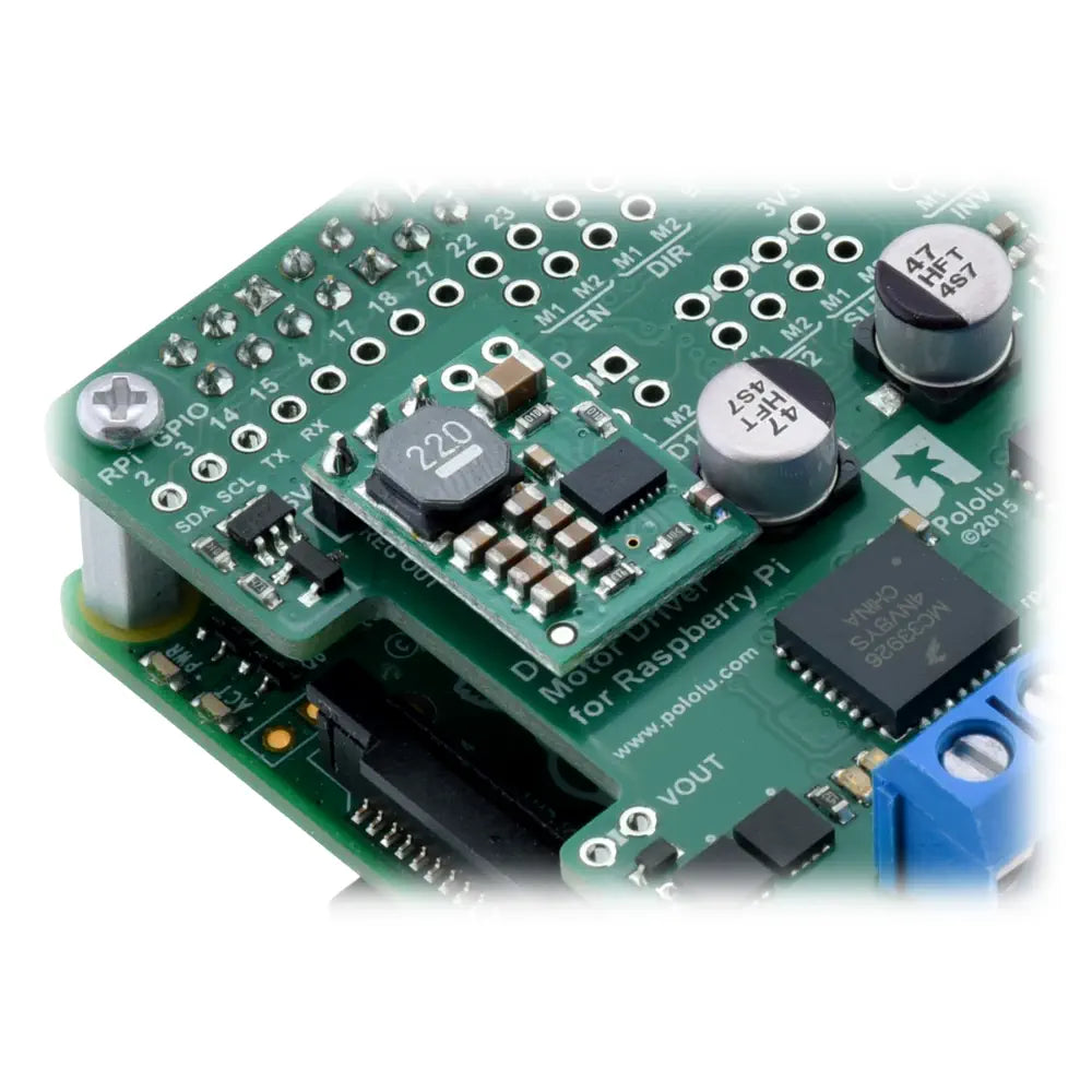 Pololu デュアル MC33926 モーター ドライバー (Raspberry Pi 用) (部分キット)