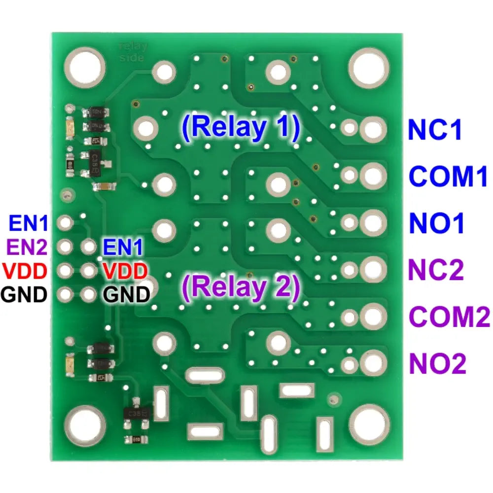 Pololu ベーシック 2 チャンネル SPDT リレー キャリア (5VDC リレー付き) (部分キット)