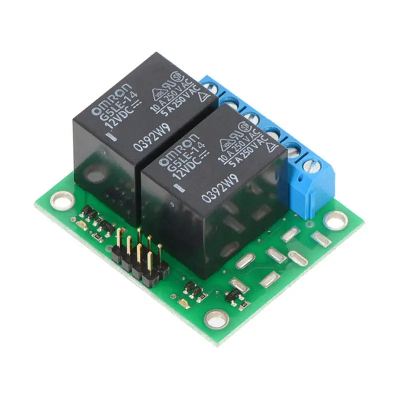 Pololu ベーシック 2 チャンネル SPDT リレー キャリア (12VDC リレー付き) (組み立て済み)
