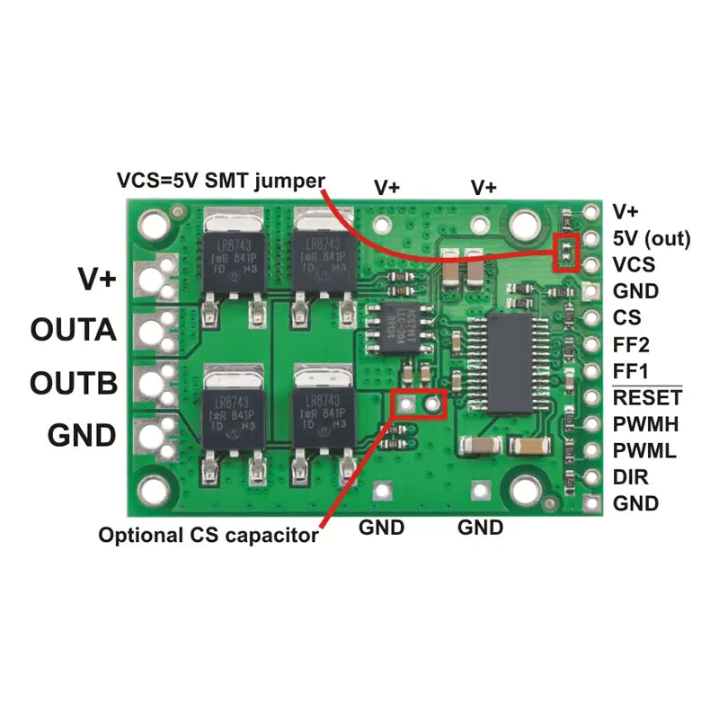Pololu ハイパワーモータードライバー 18v25 CS